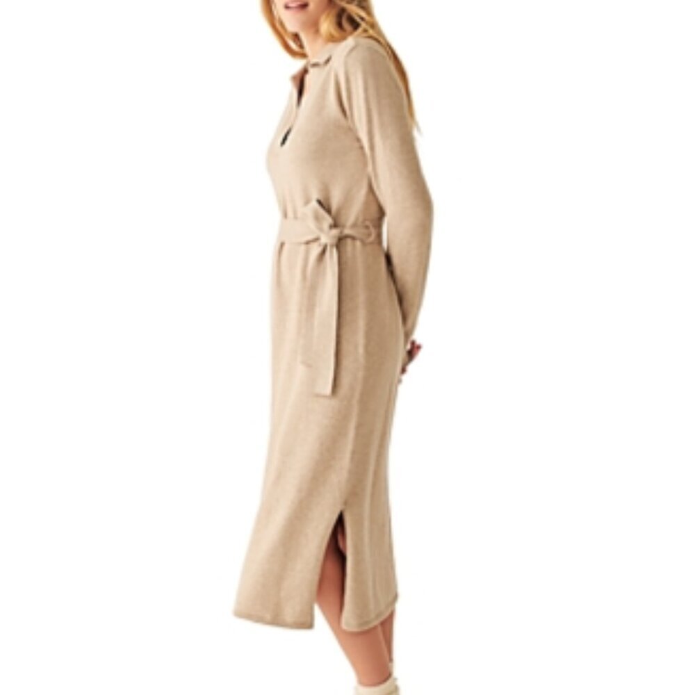 Faherty Jackson Sweater dress Oatmeal Heather small